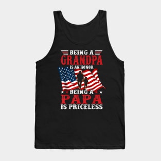 Being Grandpa is an Honor Being Papa is Priceless Father Dad Tank Top